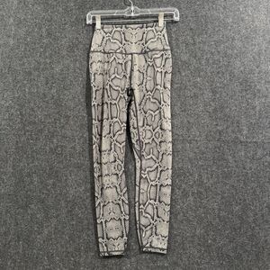 Varley Leggings Women's XS Gray Snake Print High Rise Yoga Pants Athletic Gym